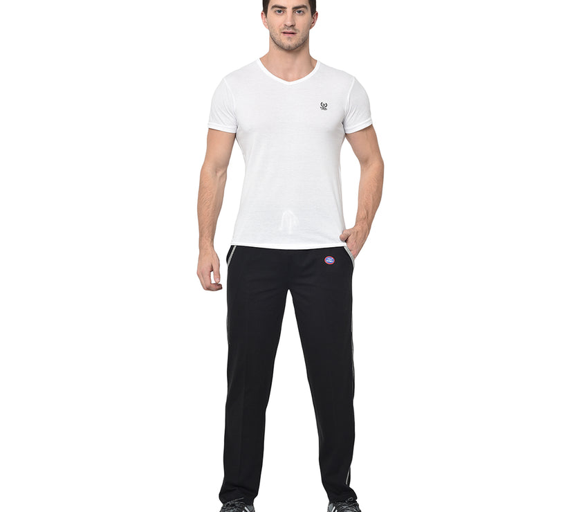 Mack Jonney Black Cotton Trackpant For Men's