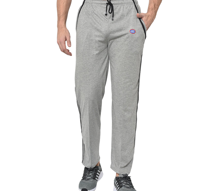 Mack Jonney Grey Cotton Trackpant For Men's
