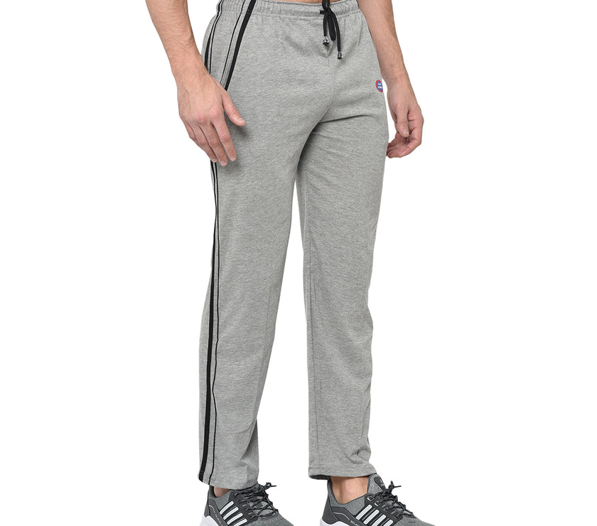Mack Jonney Grey Cotton Trackpant For Men's