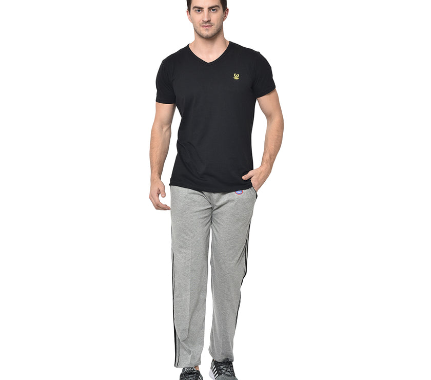 Mack Jonney Grey Cotton Trackpant For Men's
