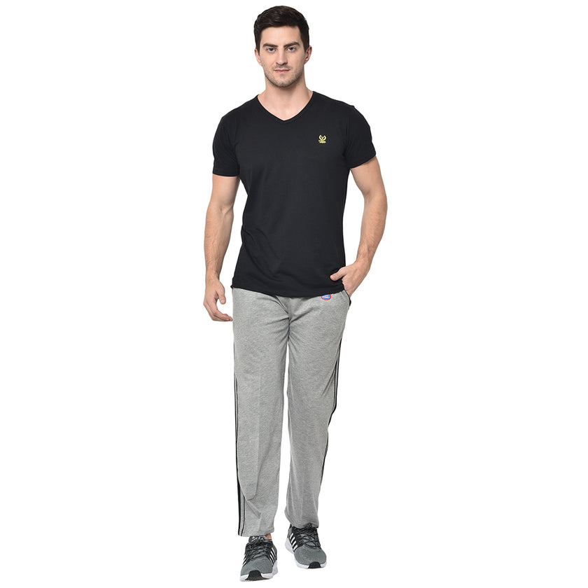 Mack Jonney Grey Cotton Trackpant For Men's