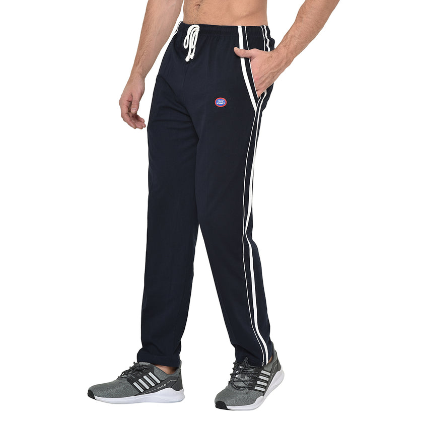 Mack Jonney Dark Blue Cotton Trackpant For Men's