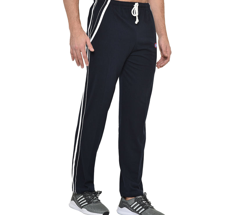 Mack Jonney Dark Blue Cotton Trackpant For Men's