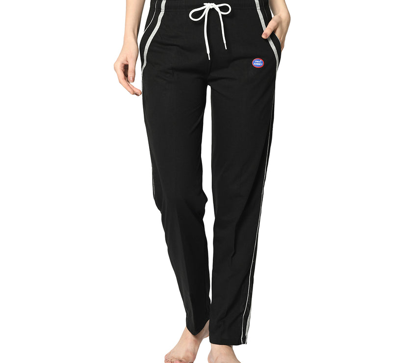 Mack Jonney Black Trackpant For Women's