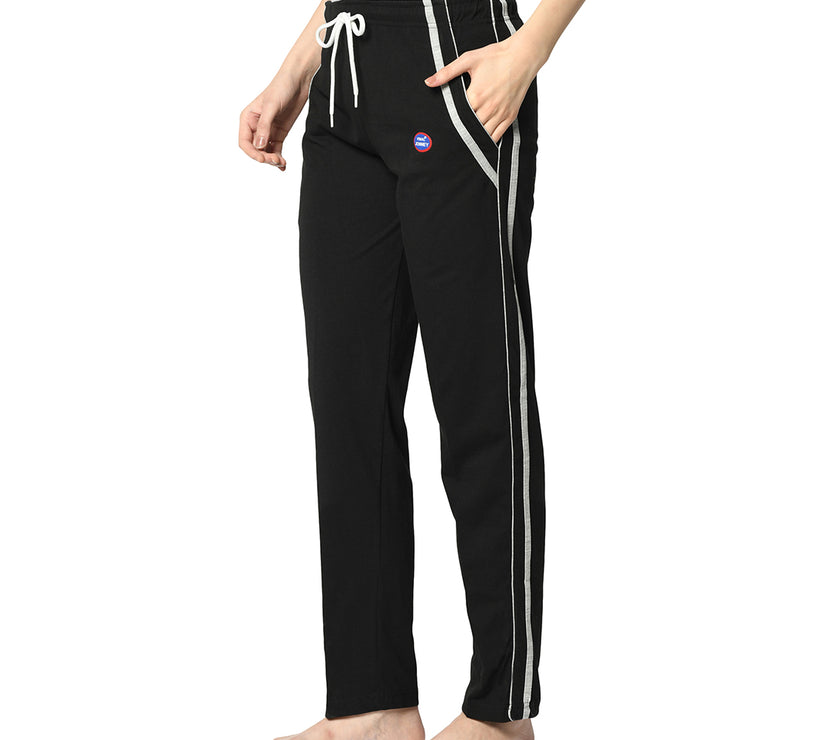 Mack Jonney Black Trackpant For Women's