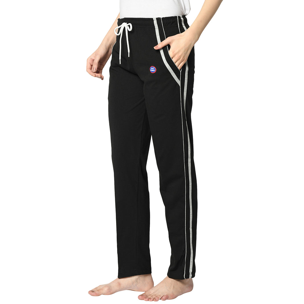 Mack Jonney Black Trackpant For Women's