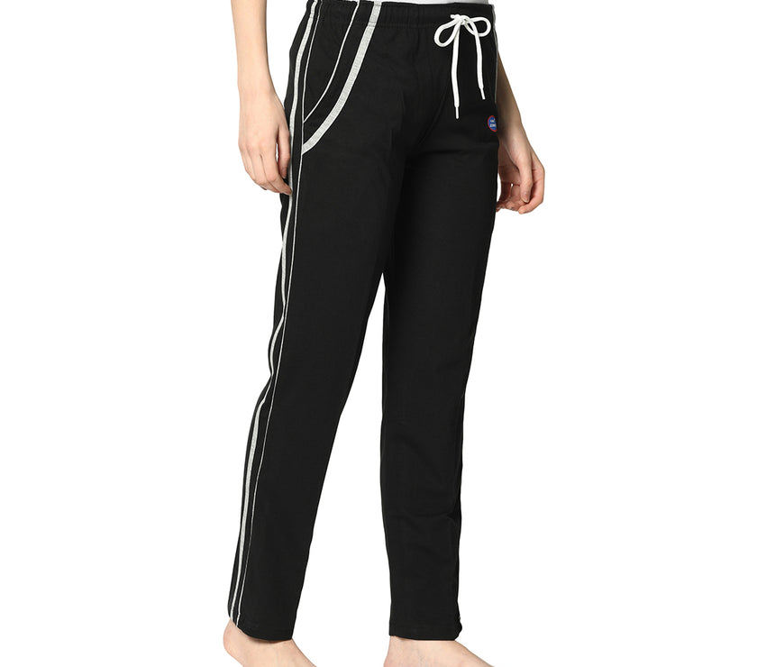 Mack Jonney Black Trackpant For Women's