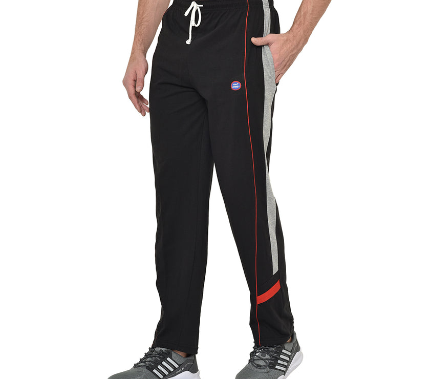 Mack Jonney Black Cotton Trackpant For Men's