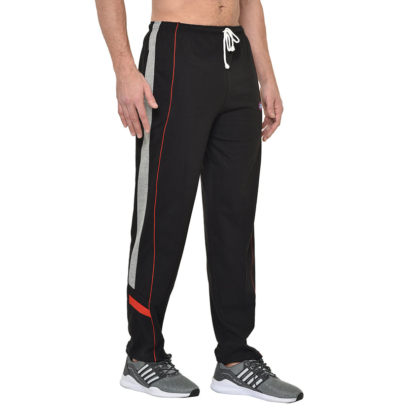 Mack Jonney Black Cotton Trackpant For Men's