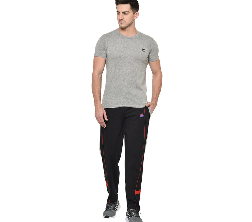 Mack Jonney Black Cotton Trackpant For Men's