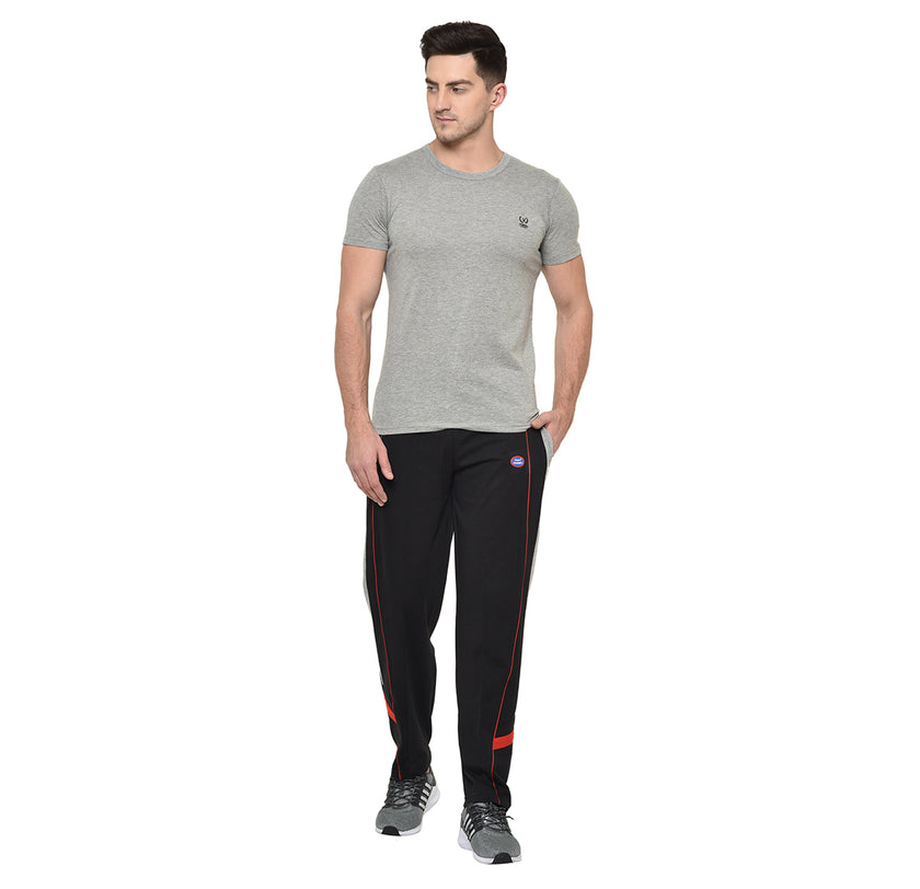 Mack Jonney Black Cotton Trackpant For Men's