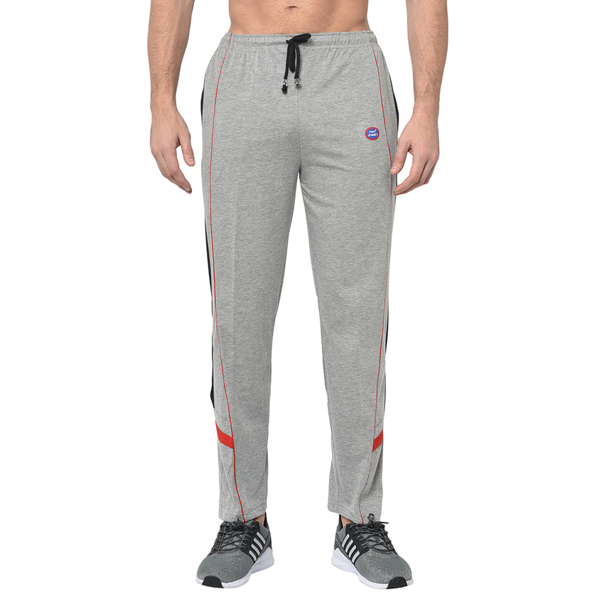 Mack Jonney Grey Cotton Trackpant For Men's