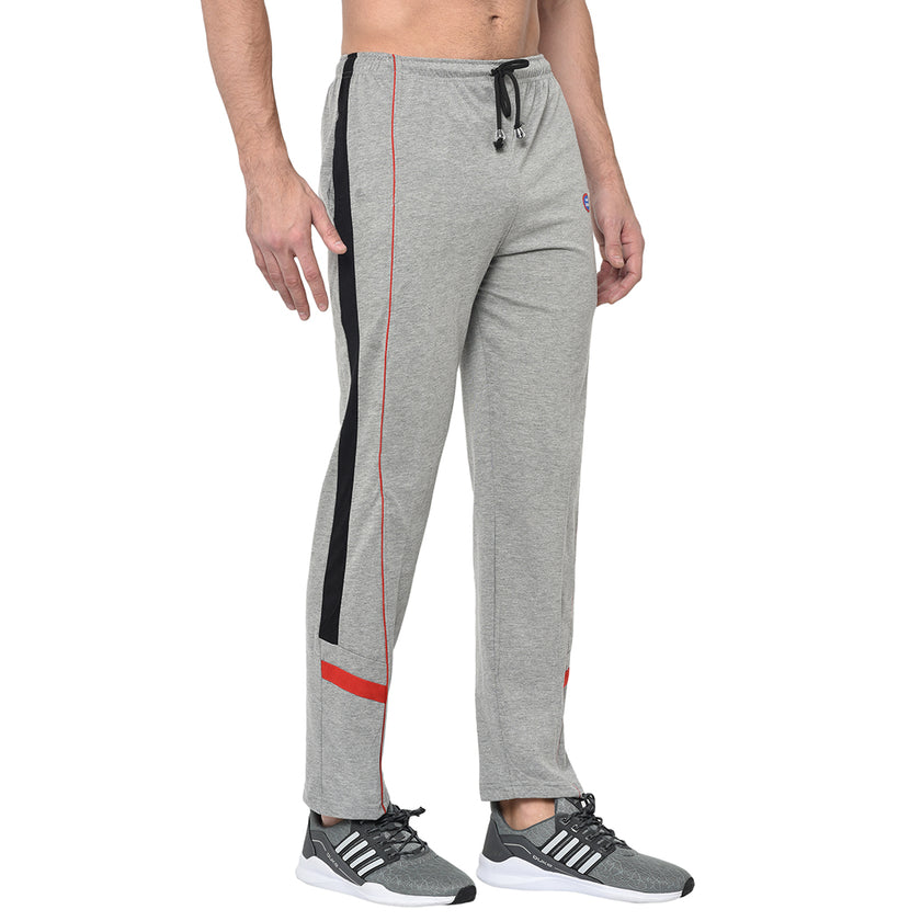 Mack Jonney Grey Cotton Trackpant For Men's