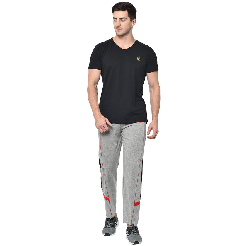 Mack Jonney Grey Cotton Trackpant For Men's