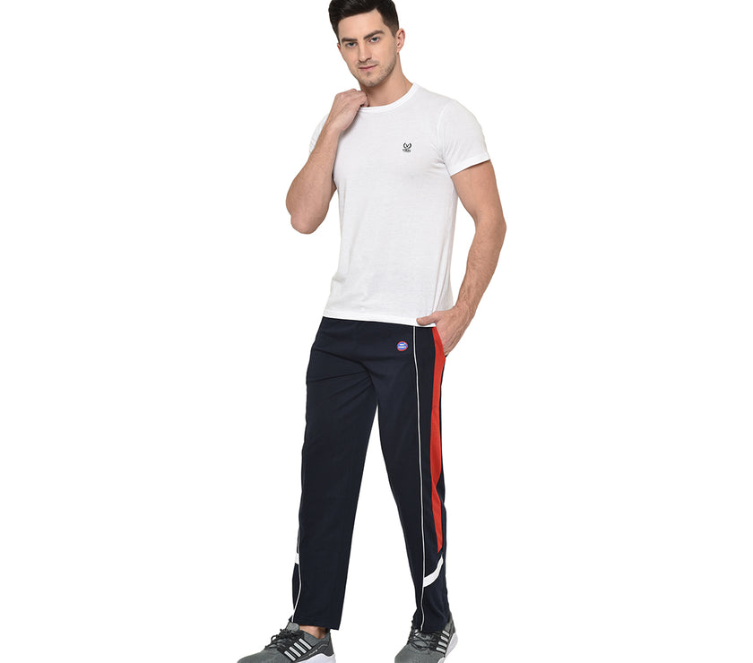 Mack Jonney Dark Blue Cotton Trackpant For Men's