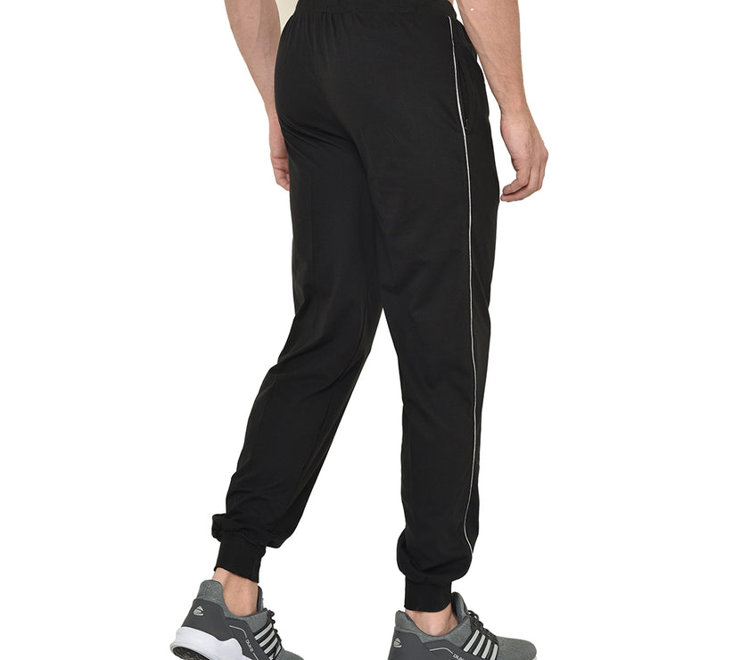 Mack Jonney Black Cotton Trackpant For Men's