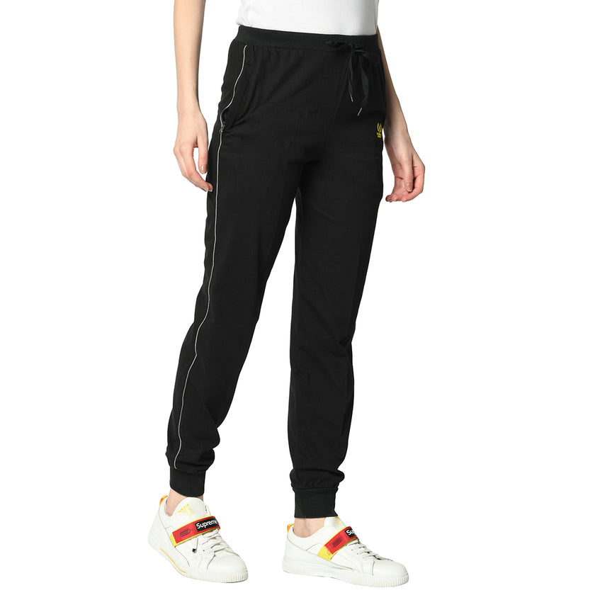 Mack Jonney Black Trackpant For Women's