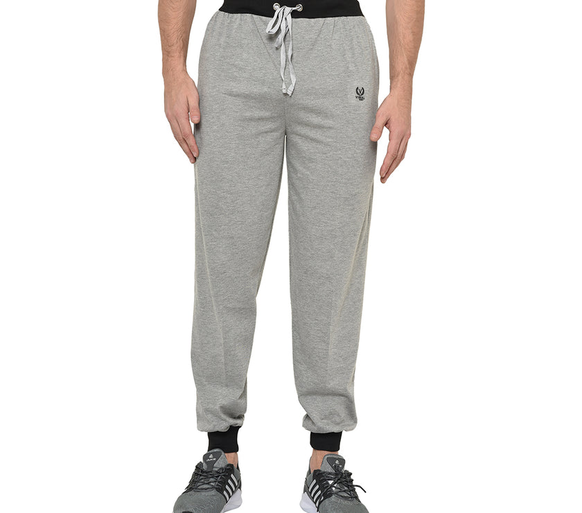 Mack Jonney Grey Cotton Trackpant For Men's