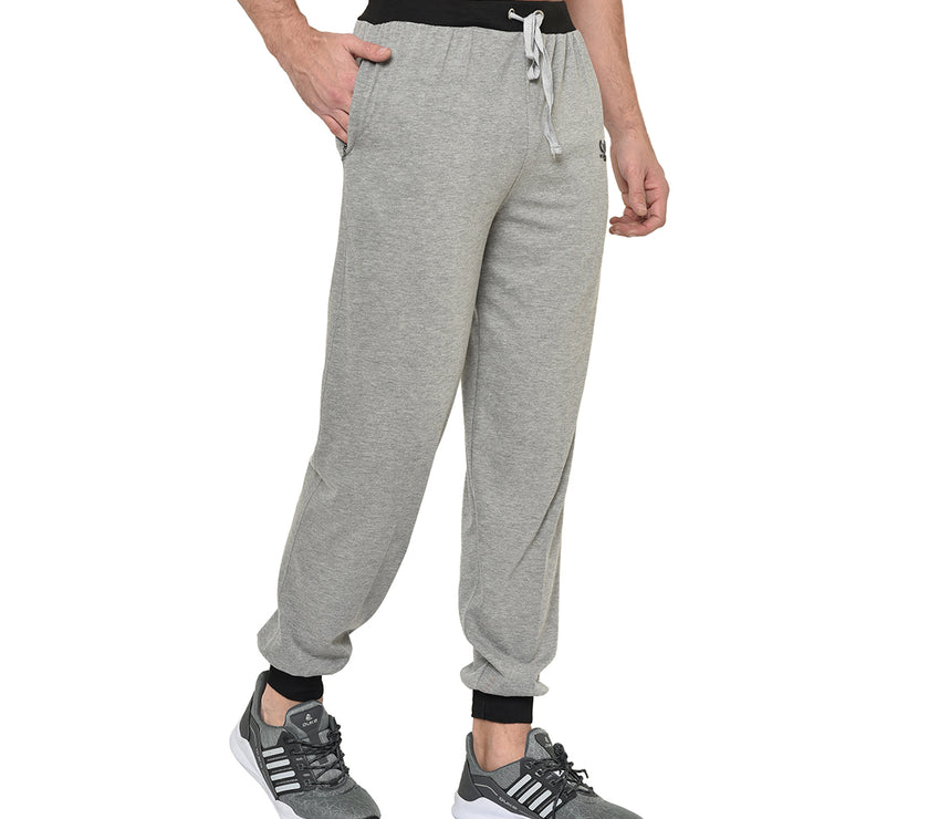 Mack Jonney Grey Cotton Trackpant For Men's