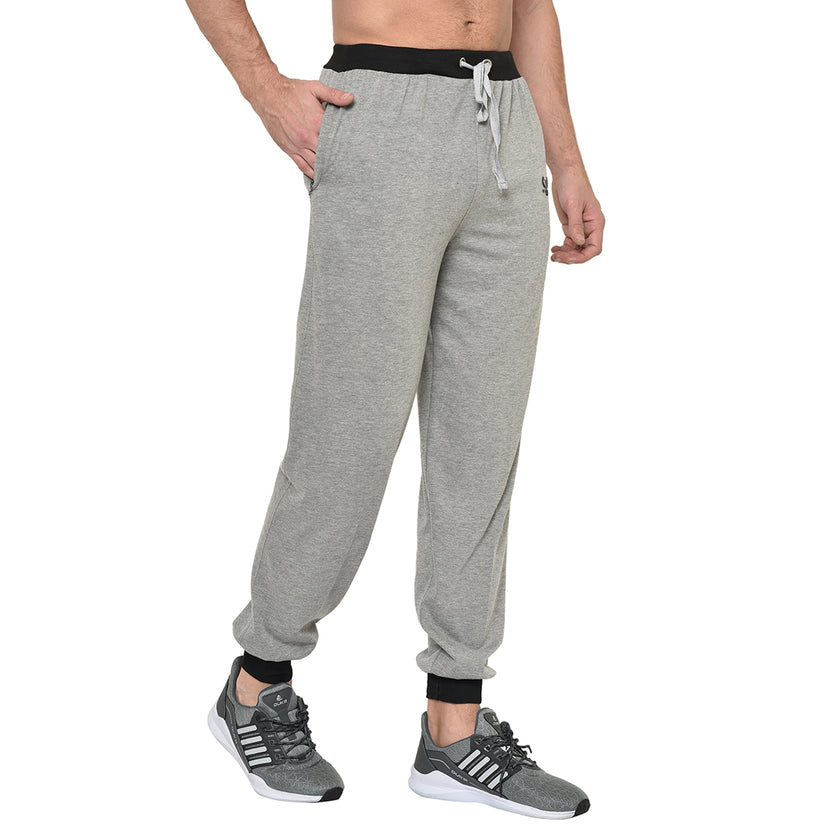 Mack Jonney Grey Cotton Trackpant For Men's