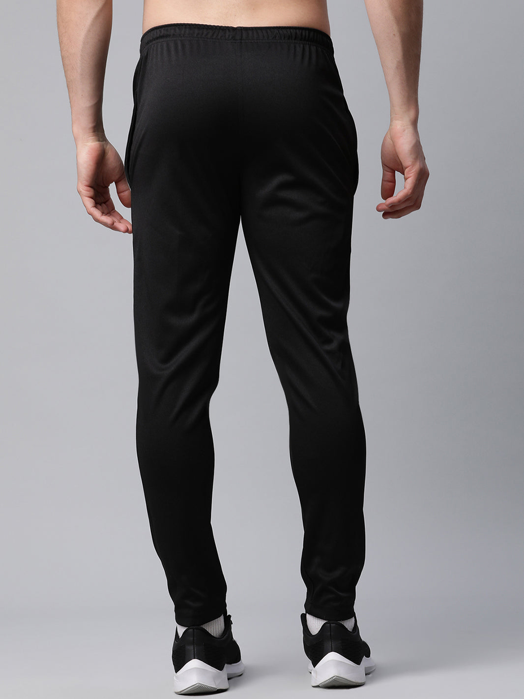 Mack Jonney Dryfit Polyster Lycra Solid Black Trackpant for Men