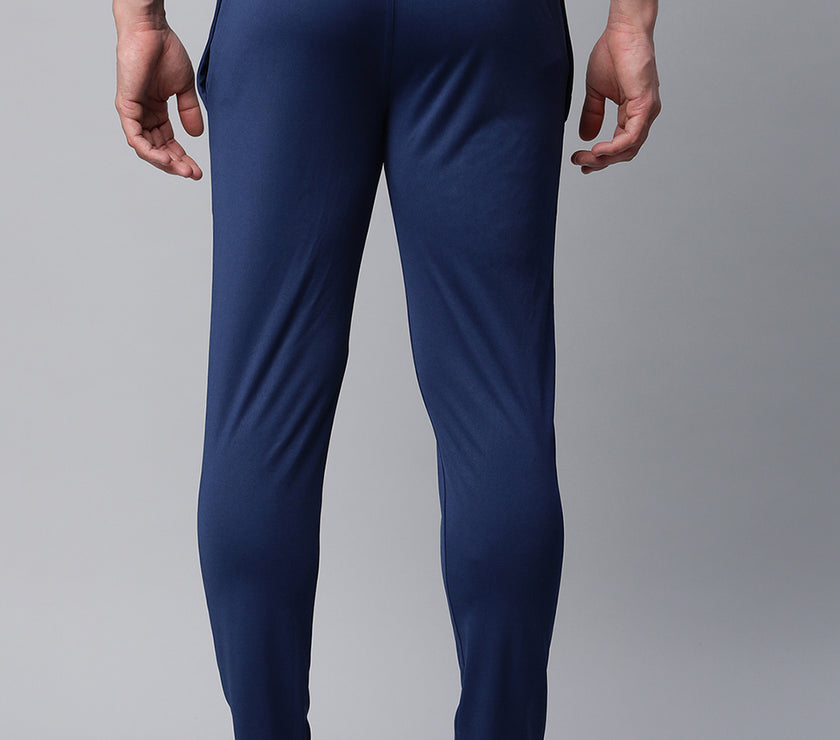 Mack Jonney Dryfit Polyster Lycra Solid Blue Trackpant for Men