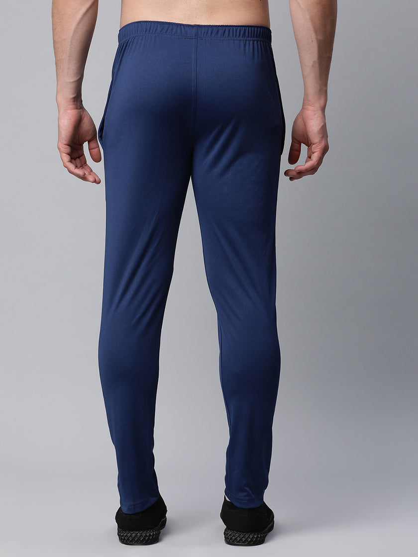 Mack Jonney Dryfit Polyster Lycra Solid Blue Trackpant for Men