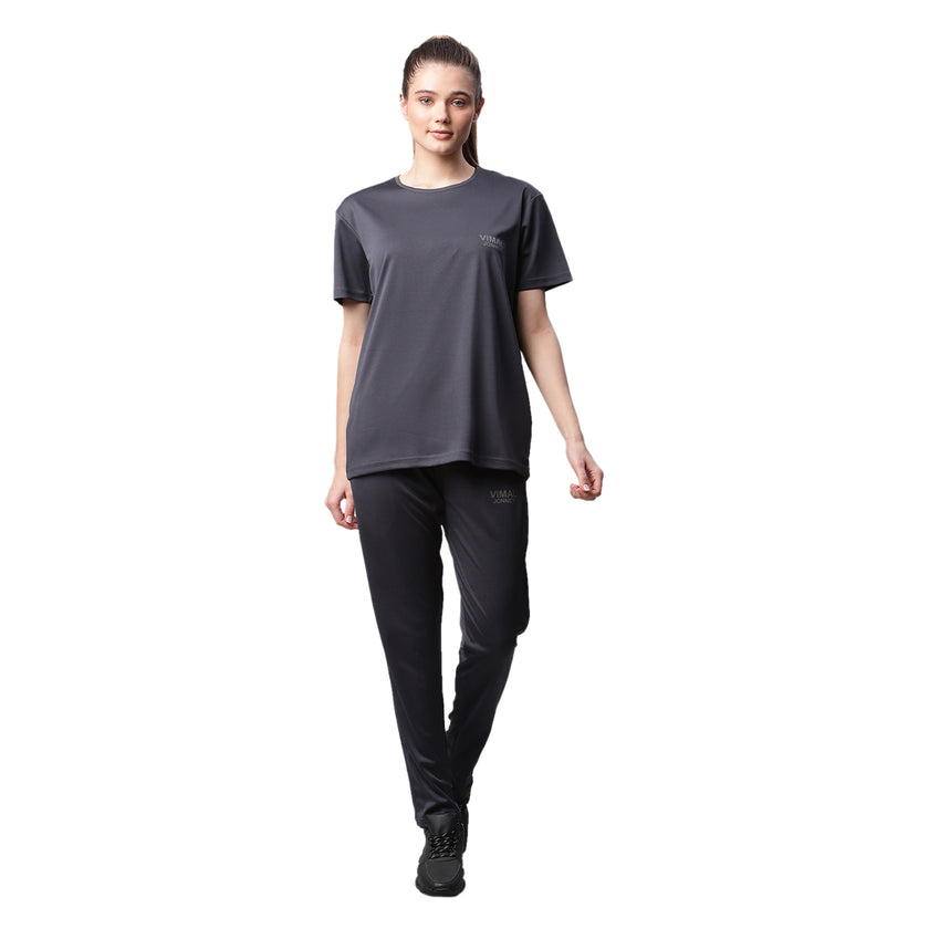 Mack Jonney Dryfit Solid Grey Trackpant for Women