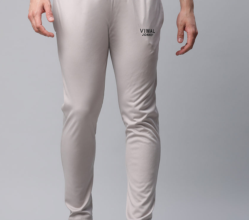 Mack Jonney Dryfit Polyster Lycra Solid Light Grey Trackpant for Men