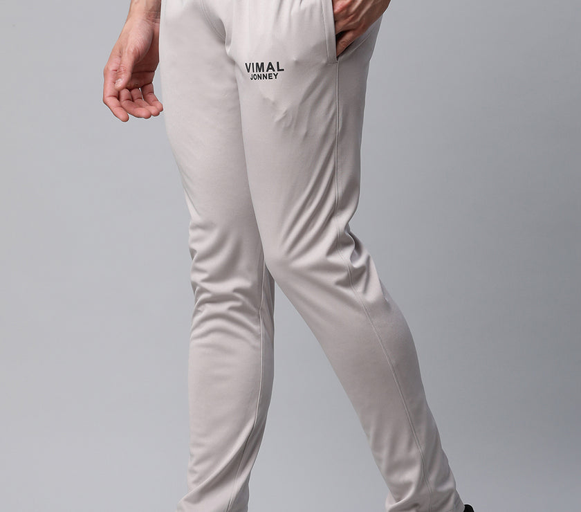 Mack Jonney Dryfit Polyster Lycra Solid Light Grey Trackpant for Men