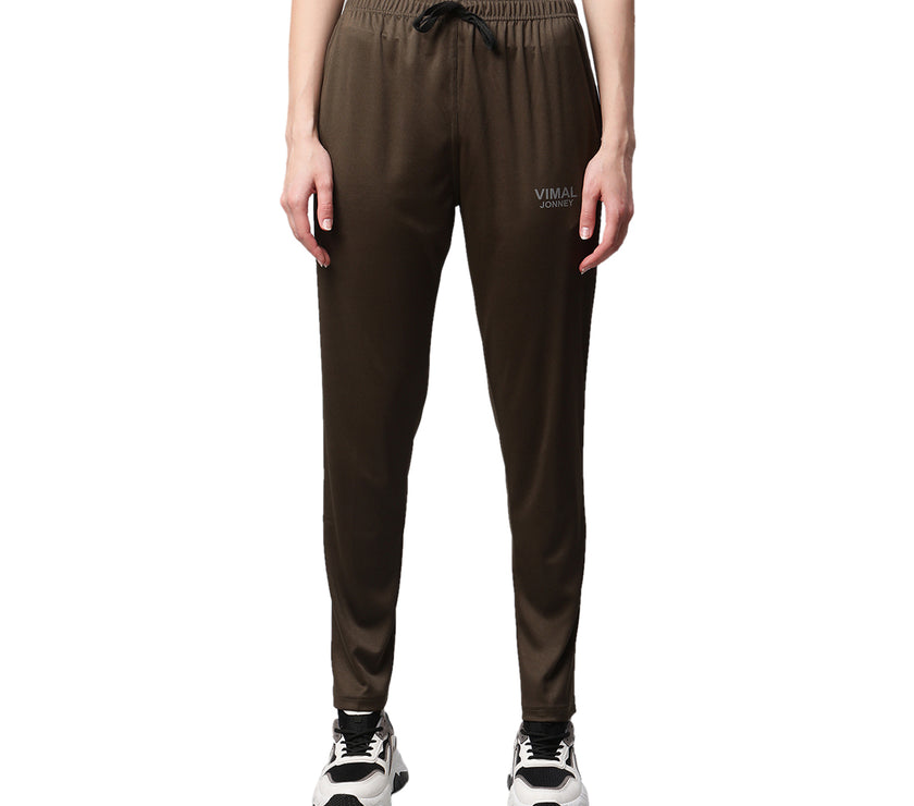 Mack Jonney Dryfit Solid Olive Trackpant for Women