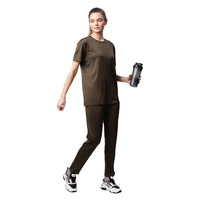 Mack Jonney Dryfit Solid Olive Trackpant for Women