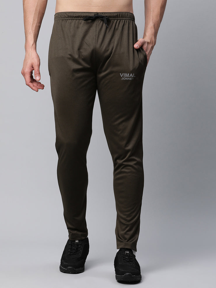Mack Jonney Dryfit Polyster Lycra Solid Olive Trackpant for Men