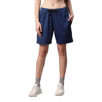 Mack Jonney Dryfit Solid Blue Shorts for Women