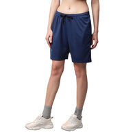 Mack Jonney Dryfit Solid Blue Shorts for Women