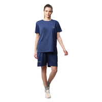 Mack Jonney Dryfit Solid Blue Shorts for Women