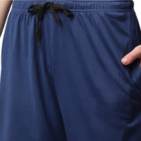 Mack Jonney Dryfit Solid Blue Shorts for Women