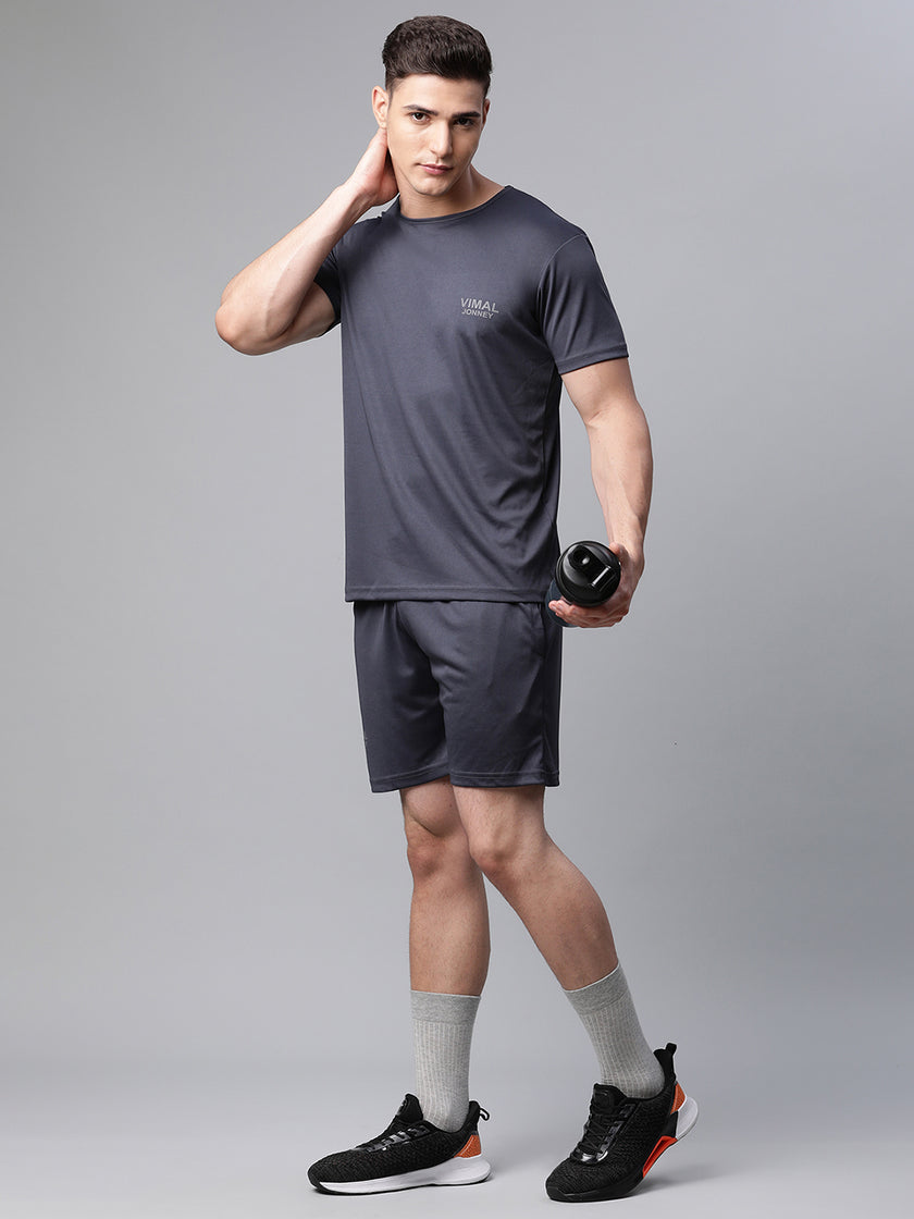 Mack Jonney Dryfit Solid Grey Shorts for Men
