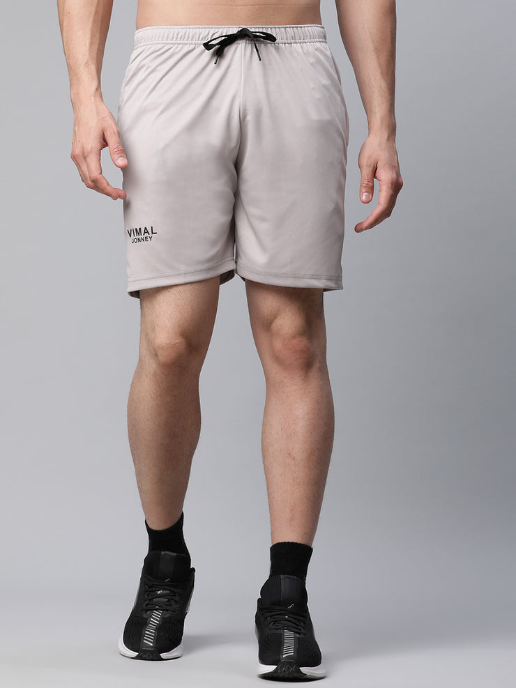 Mack Jonney Dryfit Solid Light Grey Shorts for Men