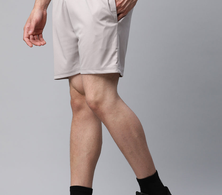 Mack Jonney Dryfit Solid Light Grey Shorts for Men