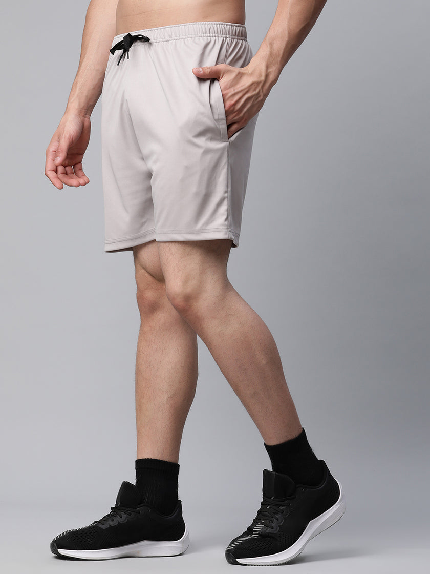 Mack Jonney Dryfit Solid Light Grey Shorts for Men