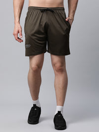 Mack Jonney Dryfit Solid Olive Shorts for Men