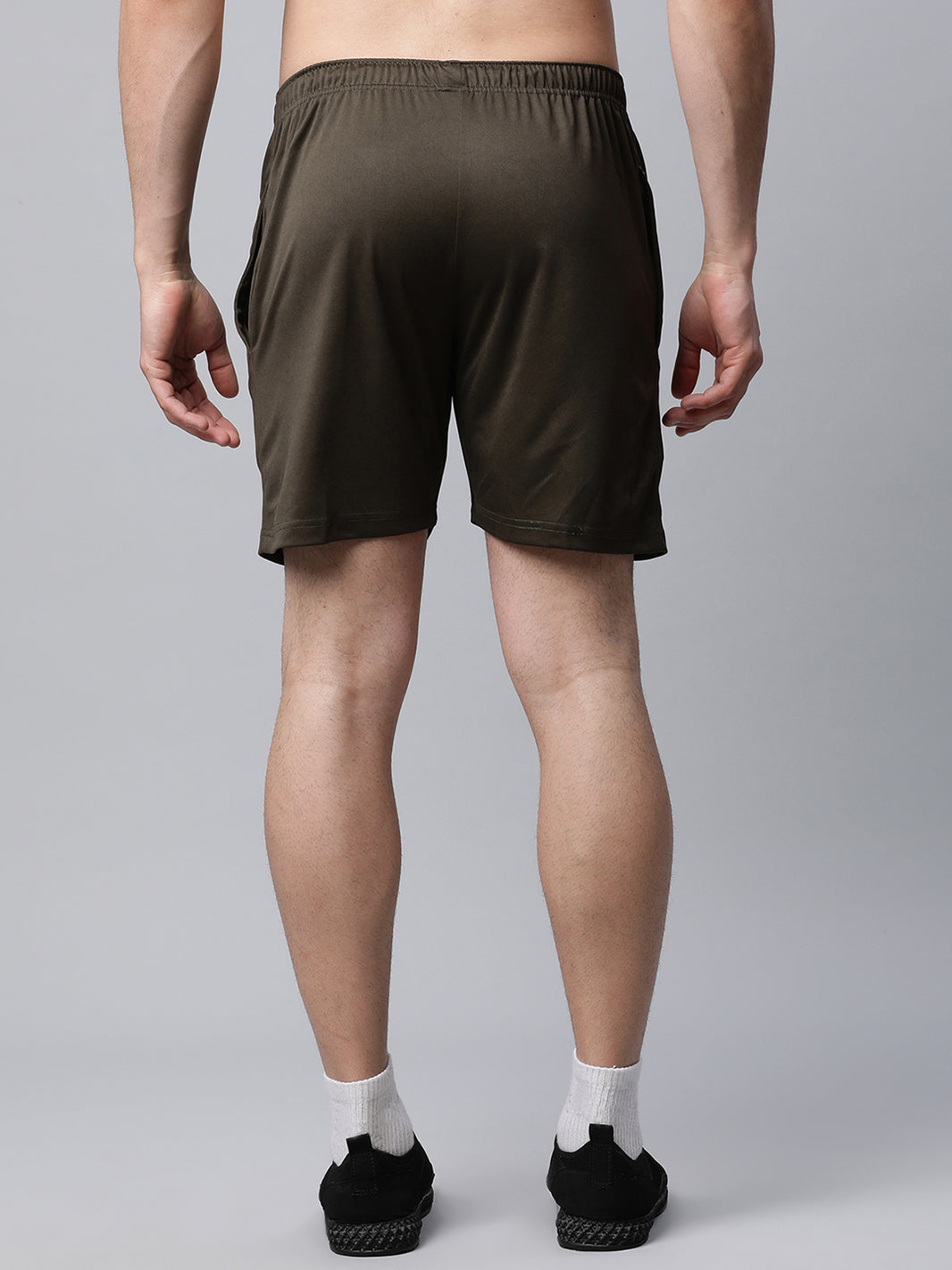Mack Jonney Dryfit Solid Olive Shorts for Men