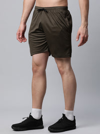Mack Jonney Dryfit Solid Olive Shorts for Men