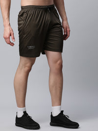 Mack Jonney Dryfit Solid Olive Shorts for Men