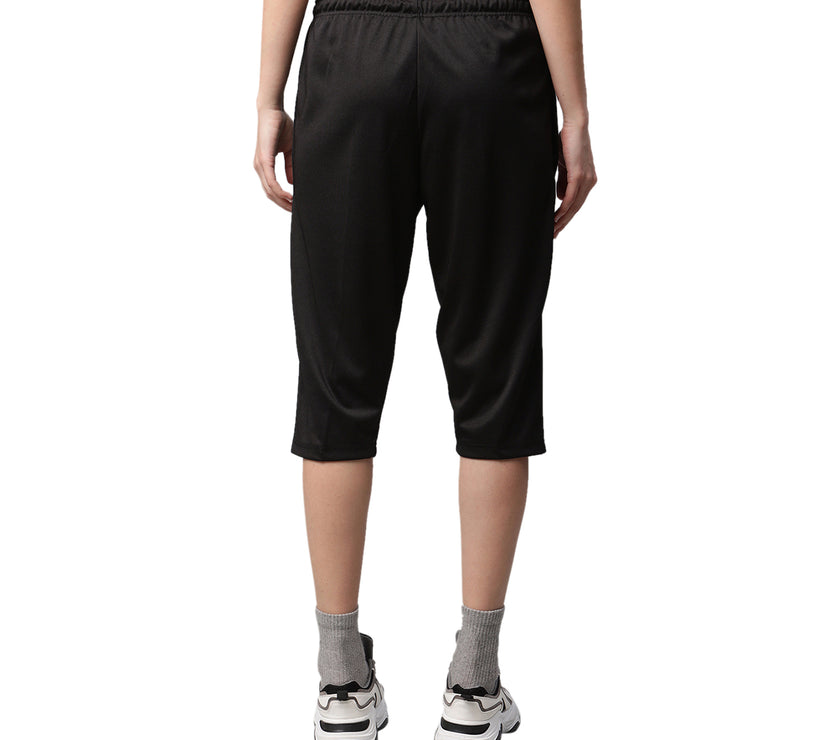 Mack Jonney Dryfit Solid Black Capri for Women