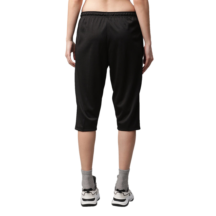 Mack Jonney Dryfit Solid Black Capri for Women