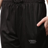 Mack Jonney Dryfit Solid Black Capri for Women