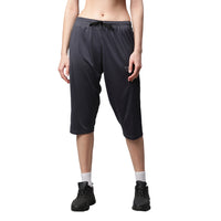 Mack Jonney Dryfit Solid Grey Capri for Women