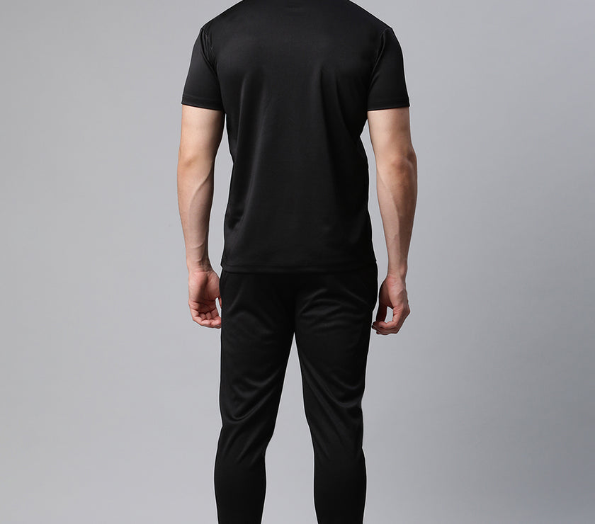 Mack Jonney Dryfit Solid Black Tracksuit for Men